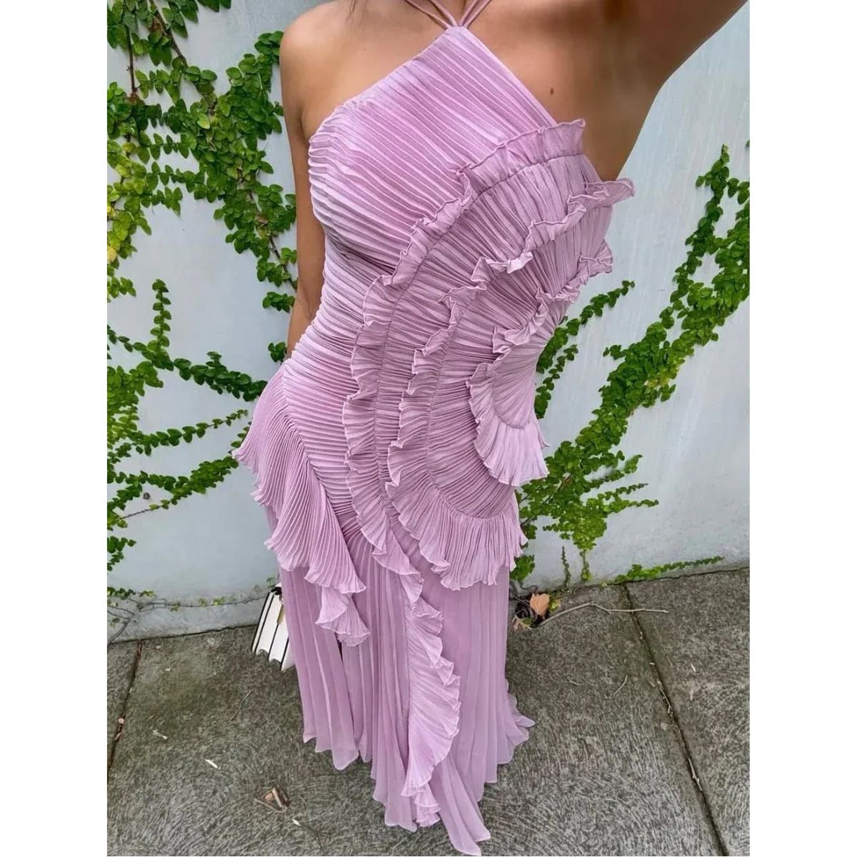 Elaya - Vestido largo con volantes