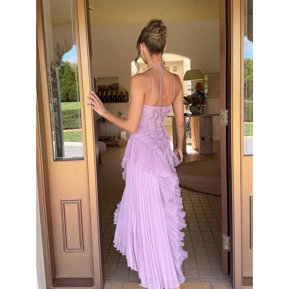 Elaya - Vestido largo con volantes