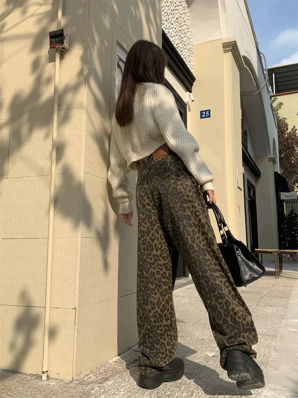 Savara – Statement Leopard Jeans - E - moda