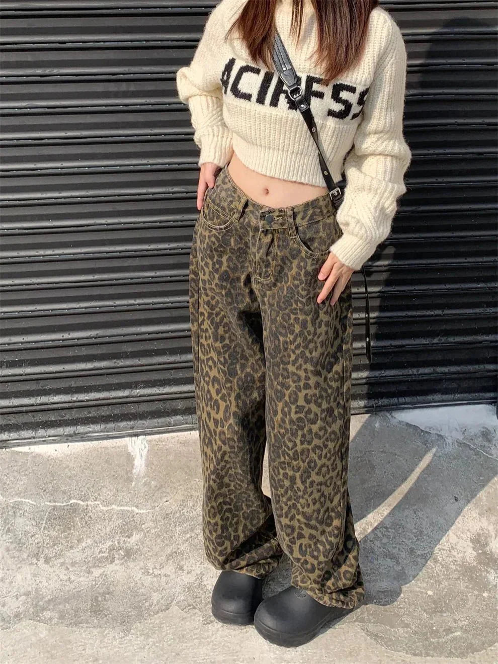 Savara – Statement Leopard Jeans - E - moda