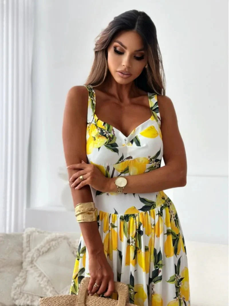 Serenique – Pleated Maxi Dress - E - moda