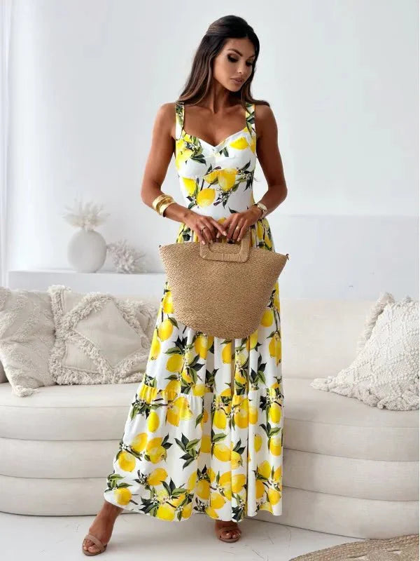 Serenique – Pleated Maxi Dress - E - moda