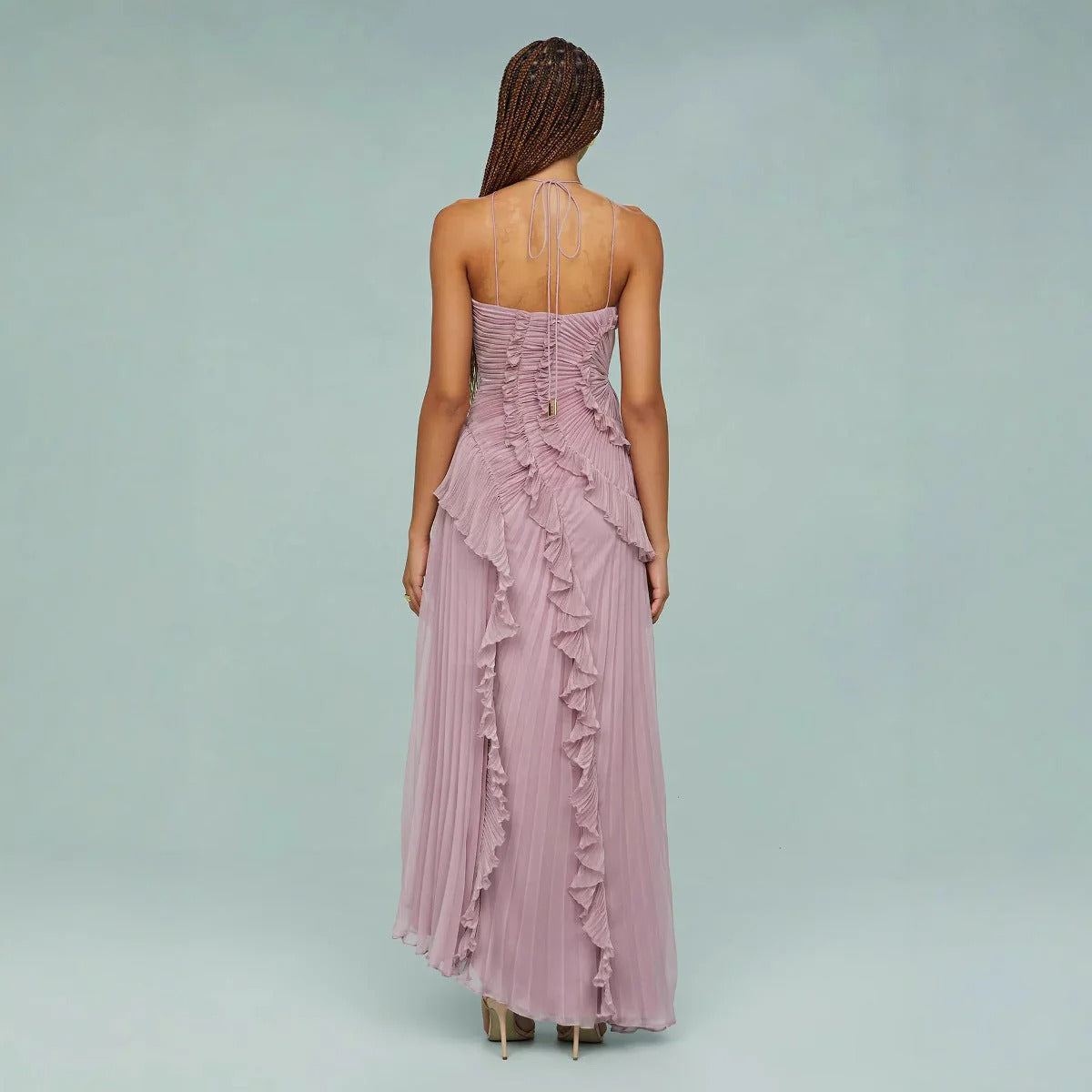 Elaya - Vestido largo con volantes