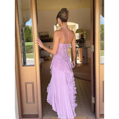 Elaya - Vestido largo con volantes