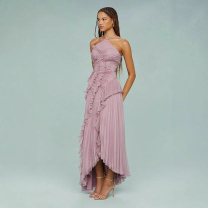 Elaya - Vestido largo con volantes